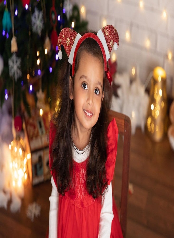 INFISPACE Sequin Double Mini Santa Hat Headband, Dress Up Photo Booth Accessories for Christmas Party for Adults & Kids (2) - Image 4